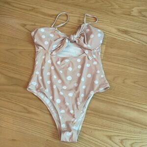 New Lwaoien women’s one piece monokini swimsuit polkadot small